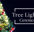 Christmas Tree with text "Tree Lighting Ceremony"