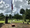 Flag at cemetery