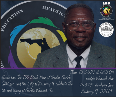 June 10, 2021 at 6:30 pm at Freddie Warmack Park 24505 Newberry Lane, Newberry, Florida 32669