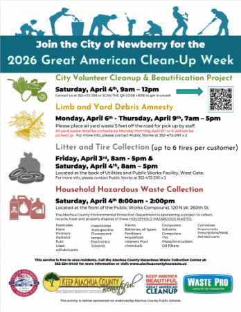 2026 Great American Clean Up Week in Newberry