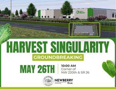 Harvest Singularity Groundbreaking Flyer