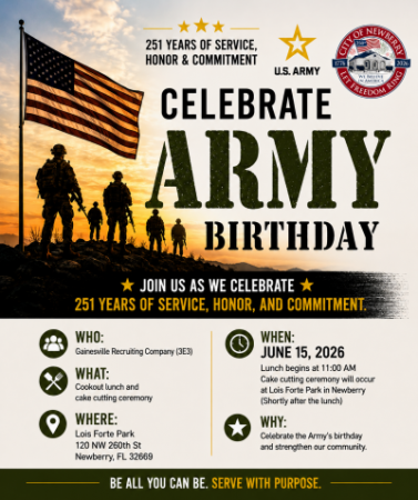 Army's 251st Birthday Celebration 6/15 at 11AM