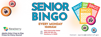 Senior Bingo Every Monday at the MLK Center
