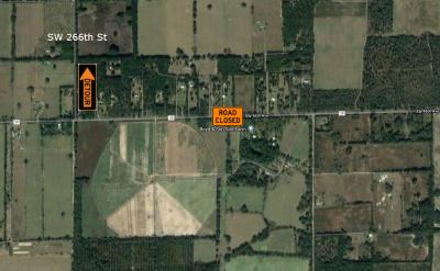 Map showing detour area on SW 46th Ave near, Boyd & Boyd Sod Farm