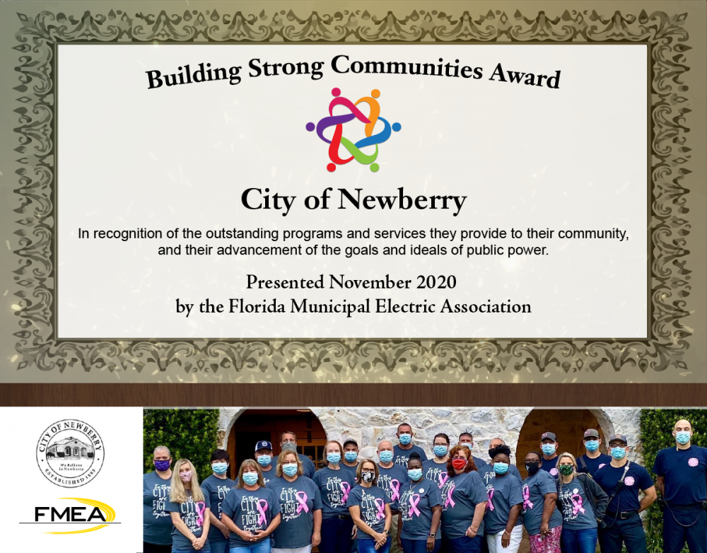 Newberry Receives Florida Municipal Electric Association “Building